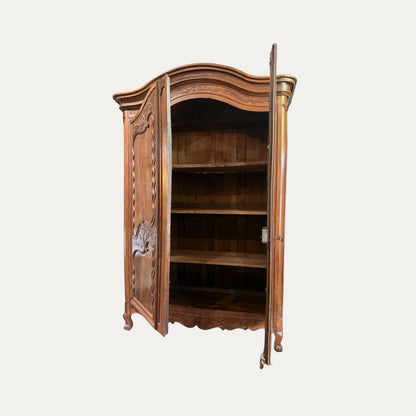 Monumental Late 18th Century French Cherry and Walnut Armoire
