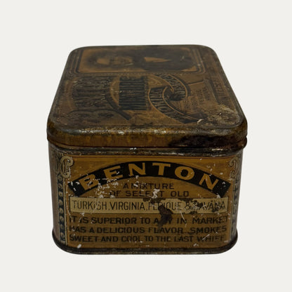 Antique 1909 Benton Tobacco Tin