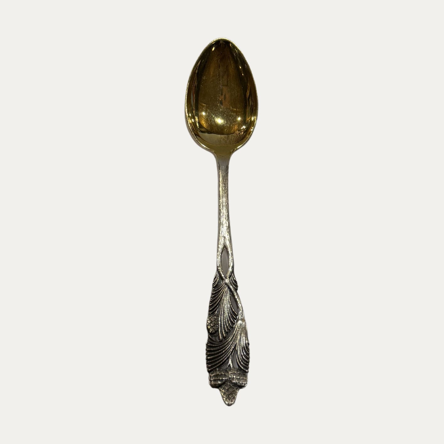 Vintage Set of Twelve (12) Demitasse Gilt Finnish Silver Spoons