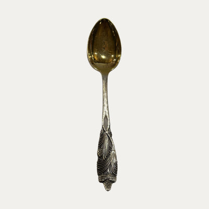 Vintage Set of Twelve (12) Demitasse Gilt Finnish Silver Spoons