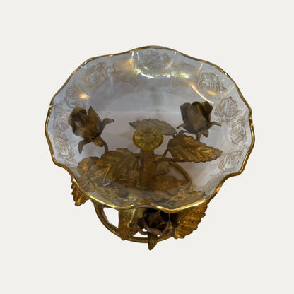 Vintage 1950's Italian Gilded Centerpiece Dish