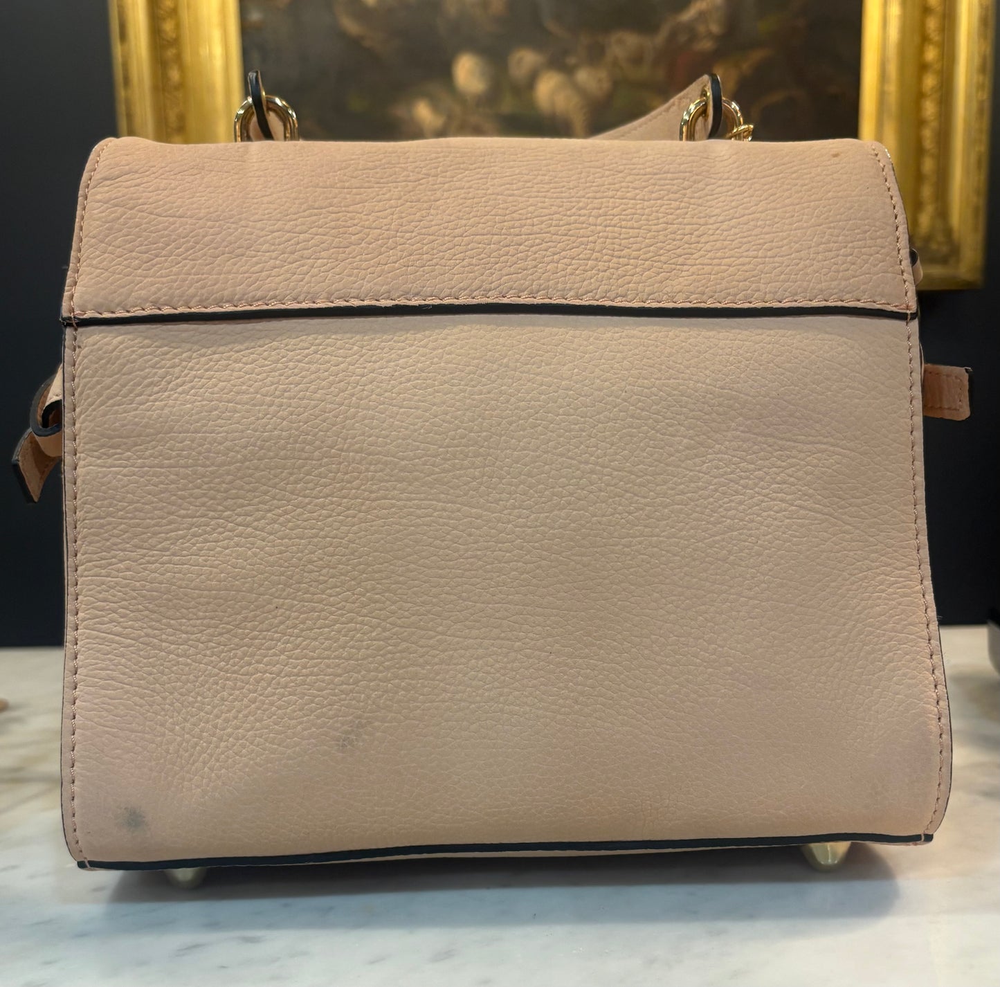 Italian Pink Suede Handbag