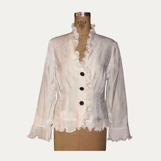 Vintage Adrianna Papell Evening Blouse (Size 8)
