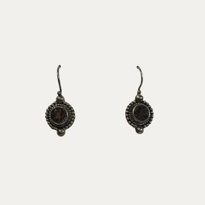 Amethyst And Sterling Silver Drop Earrings