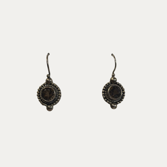 Amethyst And Sterling Silver Drop Earrings