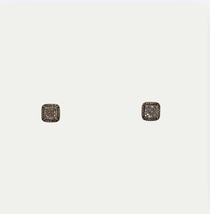Sterling Silver Crystal Stud Earrings
