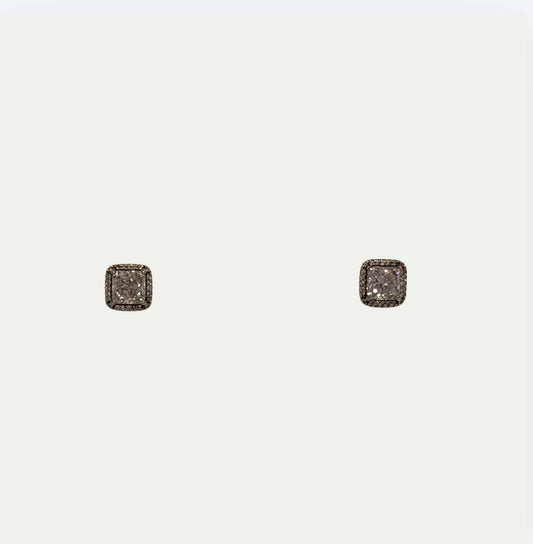 Sterling Silver Crystal Stud Earrings