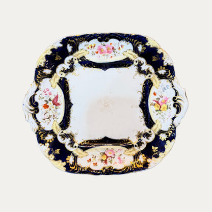 Antique 1840's Partial Tea Service Entirely Decorated with Hand Painted Enamels and Gilding
