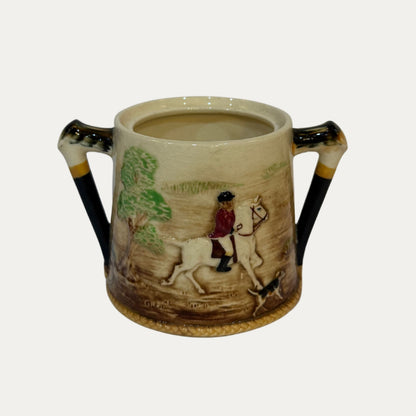 Vintage Espresso Porcelain Hunt Scene Set