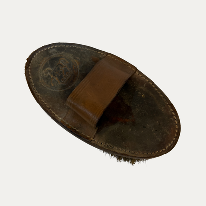 Antique English Leather Horse Brush