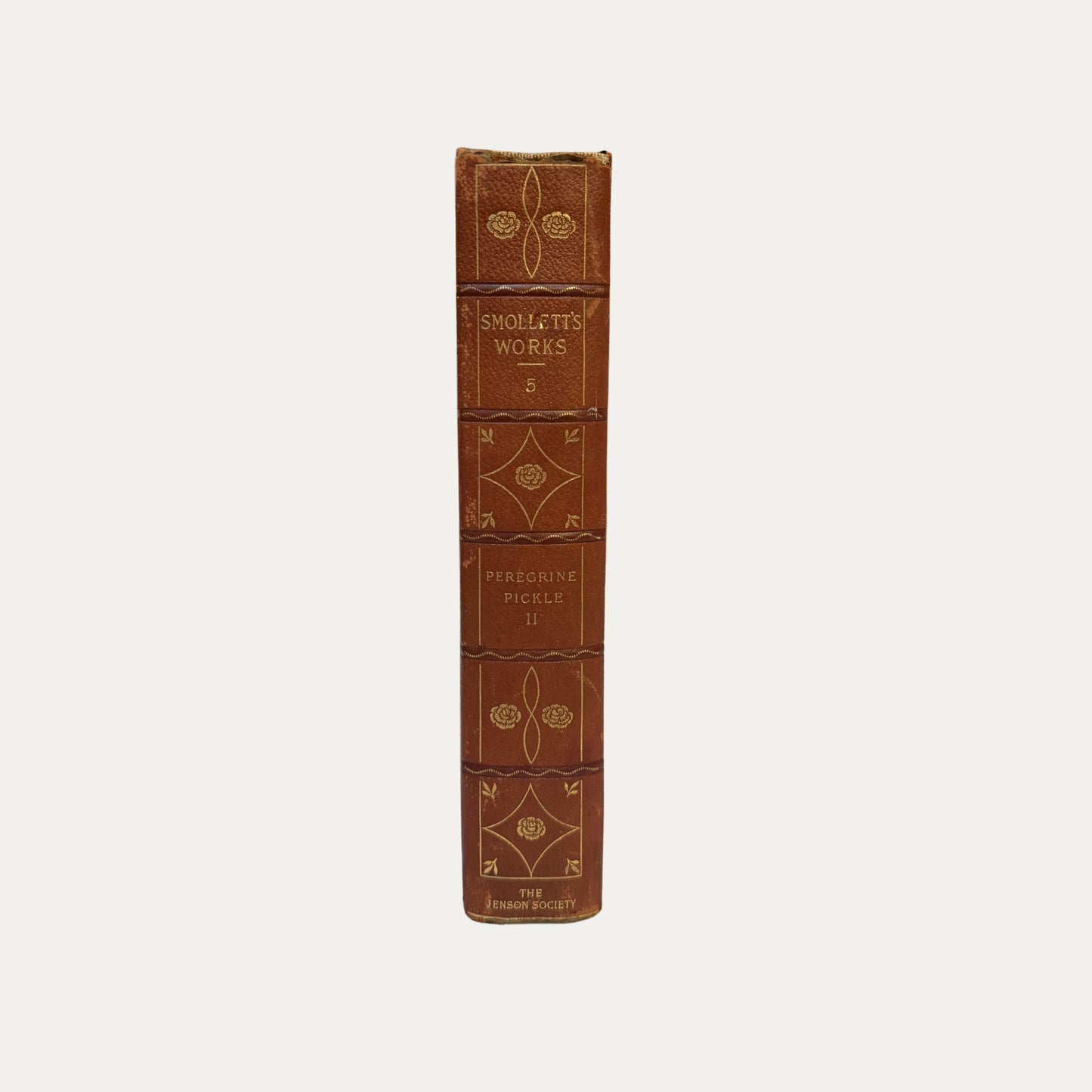 Antique Leather and Marble Book Smolletts Works (Book 5)