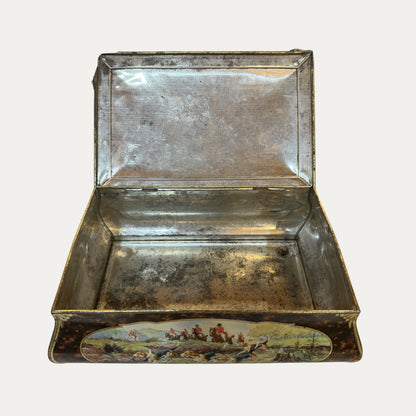 Antique Hunt Scene Biscuit/Cookie Tin