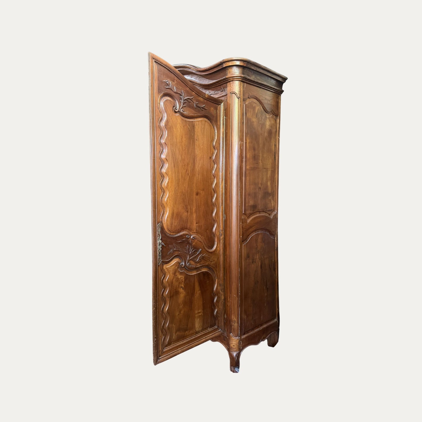 Monumental Late 18th Century French Cherry and Walnut Armoire