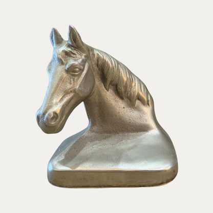 Vintage Weighted Horse Bookends