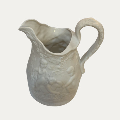Antique Bisque Porcelain Pitcher