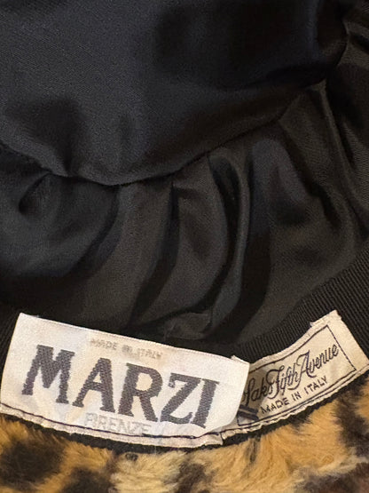 Vintage Marzi Cheetah Print Pillbox Hat
