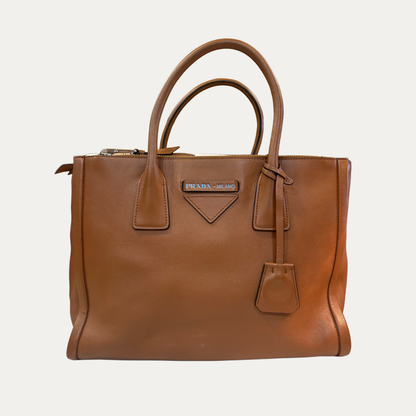 Prada Galleria Tote Large In Caramel