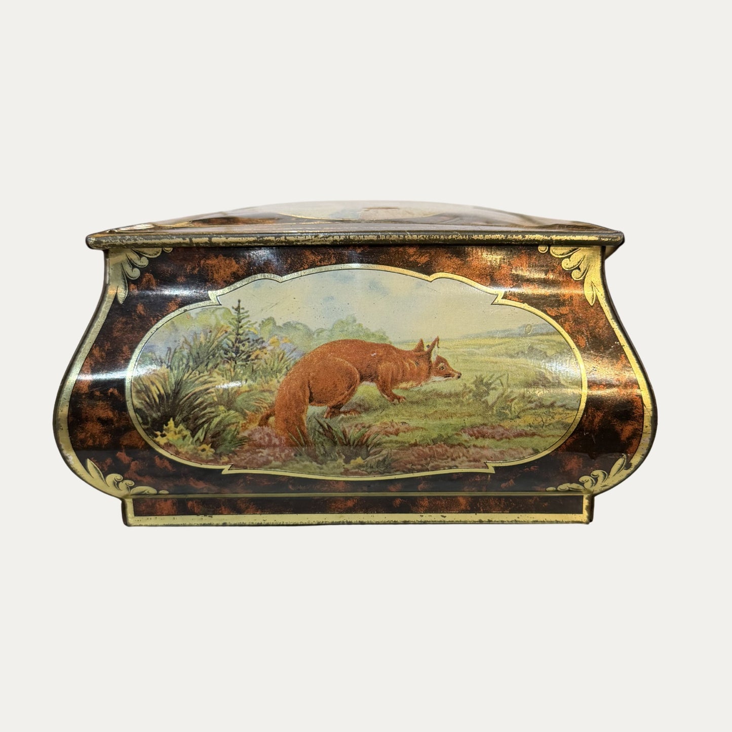 Antique Hunt Scene Biscuit/Cookie Tin