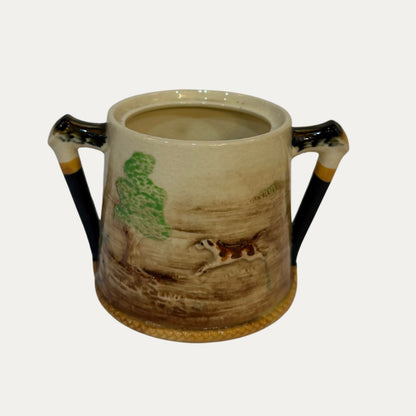 Vintage Espresso Porcelain Hunt Scene Set