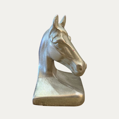 Vintage Weighted Horse Bookends