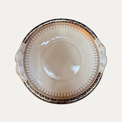 Antique Blue and Gold English Dessert Set from 1910