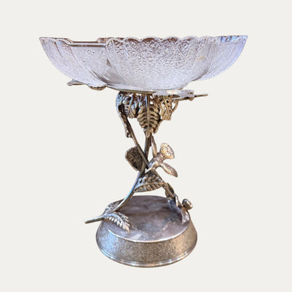 Antique Silver Epergne (centerpiece) with Bird