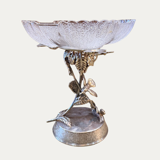 Antique Silver Epergne (centerpiece) with Bird