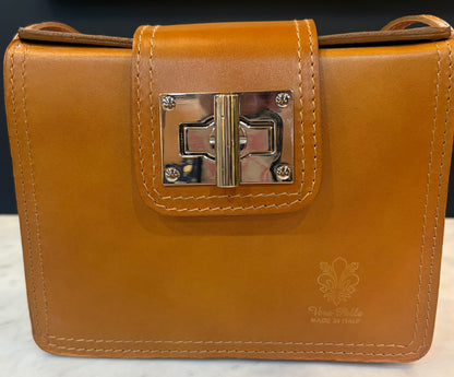Italian Tan Calfskin Leather Crossbody