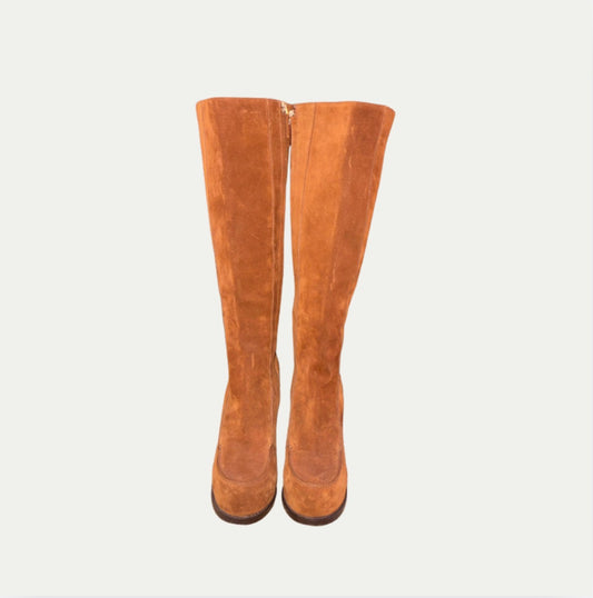 Vintage Yves Saint Laurent Knee High Suede Boots (Size 9)