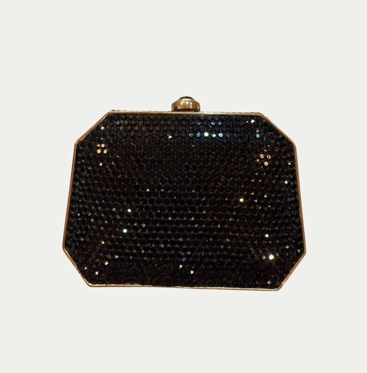 Judith Leiber Black Crystal Micro Minaudière