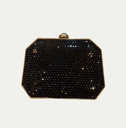 Judith Leiber Black Crystal Micro Minaudière