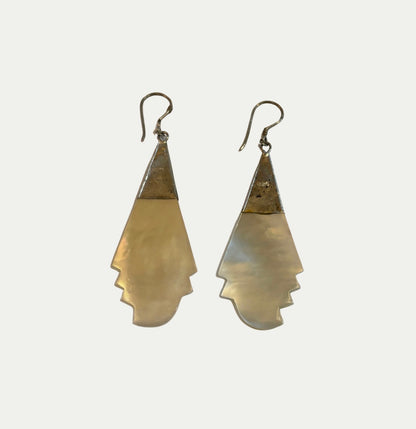 Sterling Silver And Mother Of Pearl Earrings
