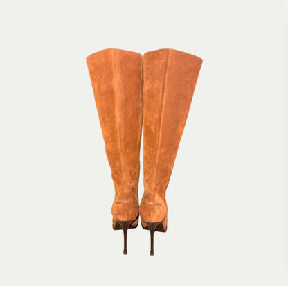 Vintage Yves Saint Laurent Knee High Suede Boots (Size 9)