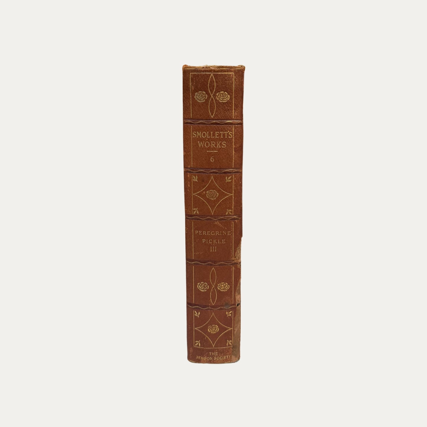 Antique Leather and Marble Book Smolletts Works (Book 6)