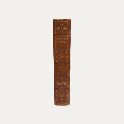Antique Leather and Marble Book Smolletts Works (Book 6)