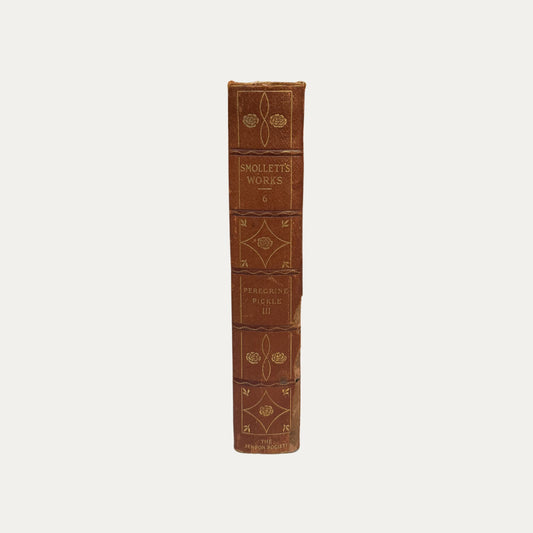 Antique Leather and Marble Book Smolletts Works (Book 6)