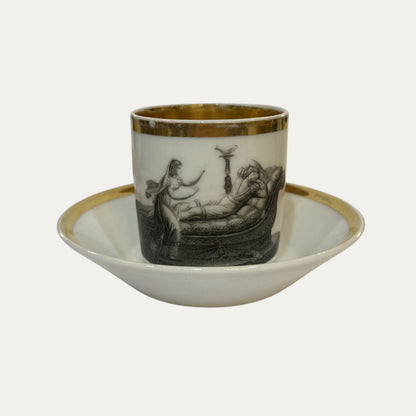 Circa 1810 Set of Six (6) French Cup and Saucer