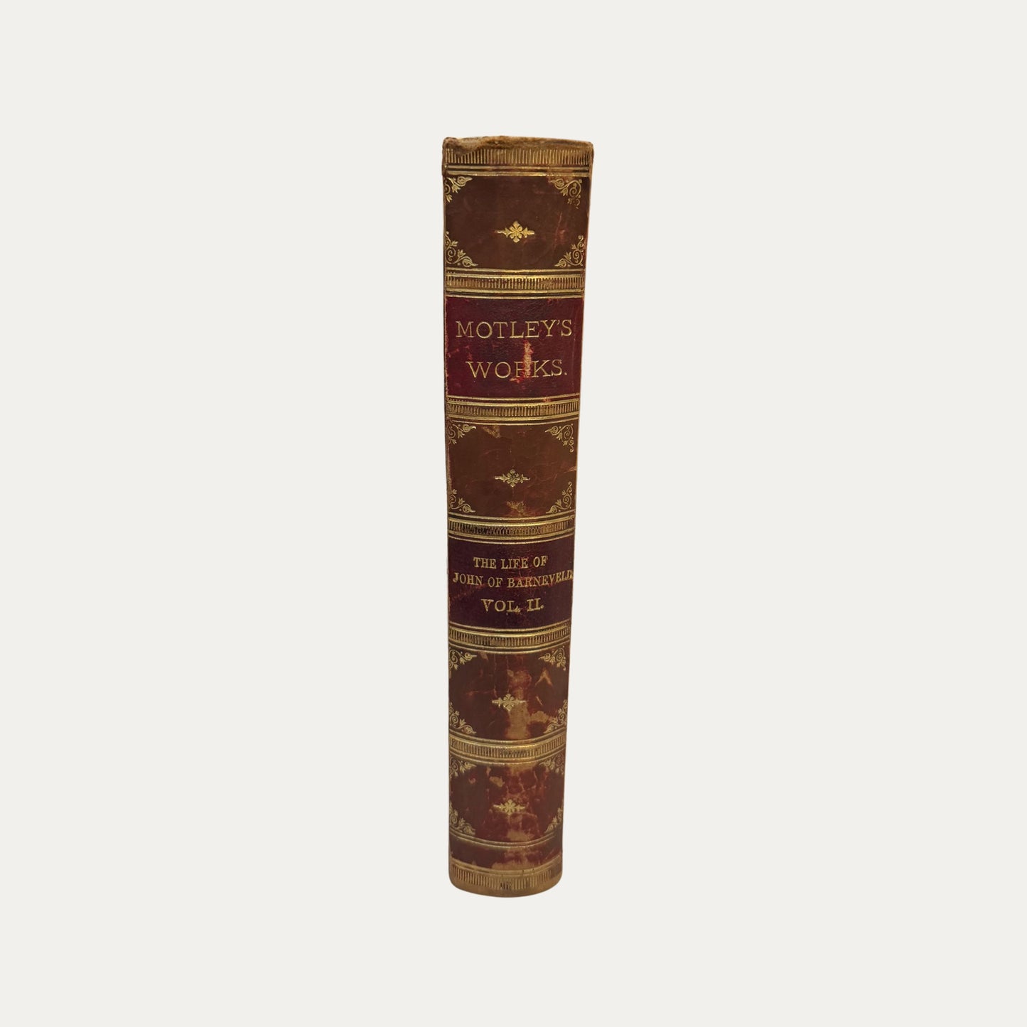 Antique Leather and Marble Book Motleys Works (vol 2)