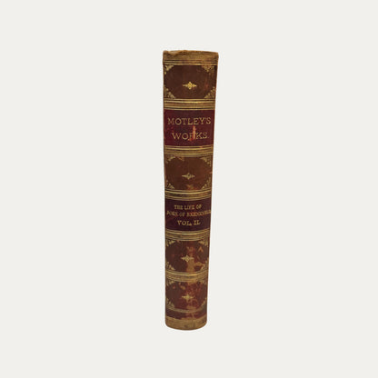 Antique Leather and Marble Book Motleys Works (vol 2)
