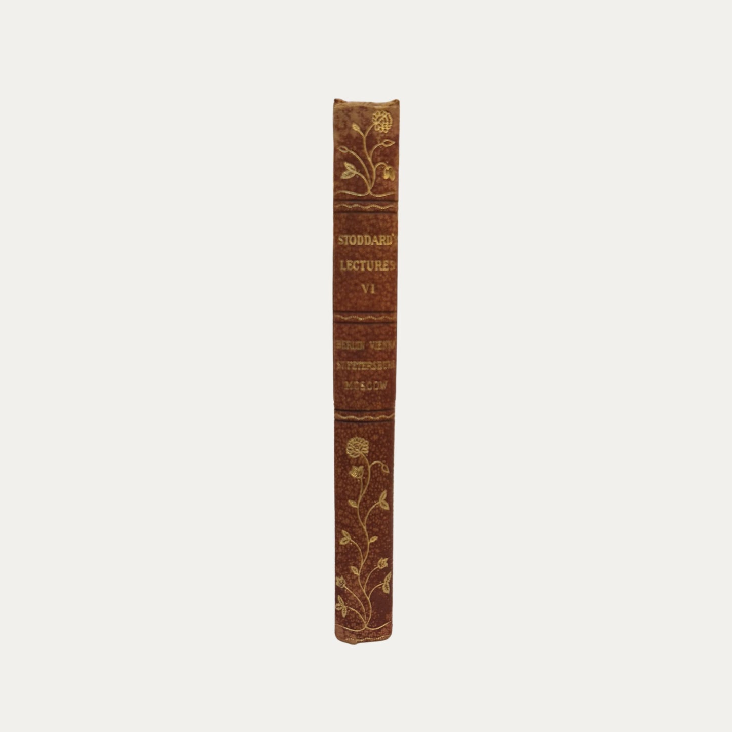 Antique Leather and Marble Book Stoddards Lectures (Book 6)