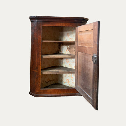 18th Century Mahogany Corner Cupboard