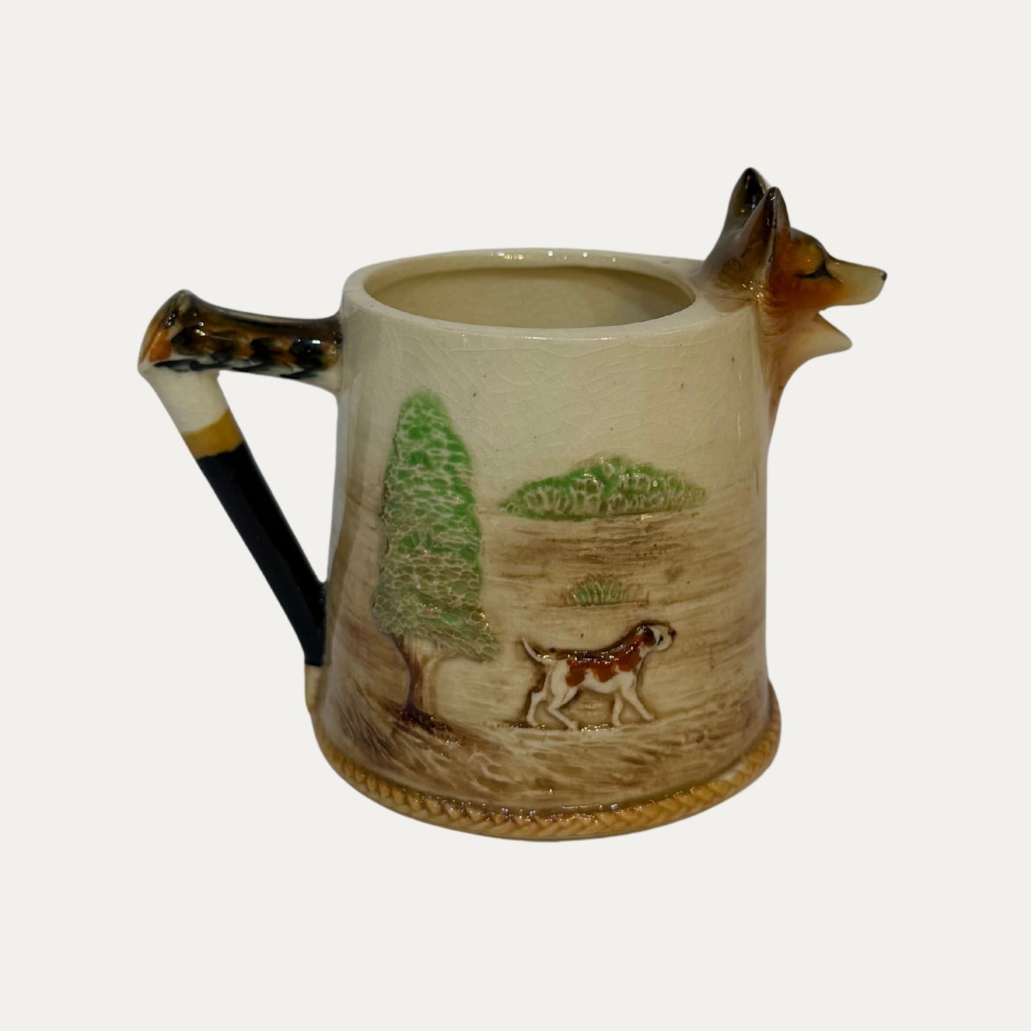 Vintage Espresso Porcelain Hunt Scene Set