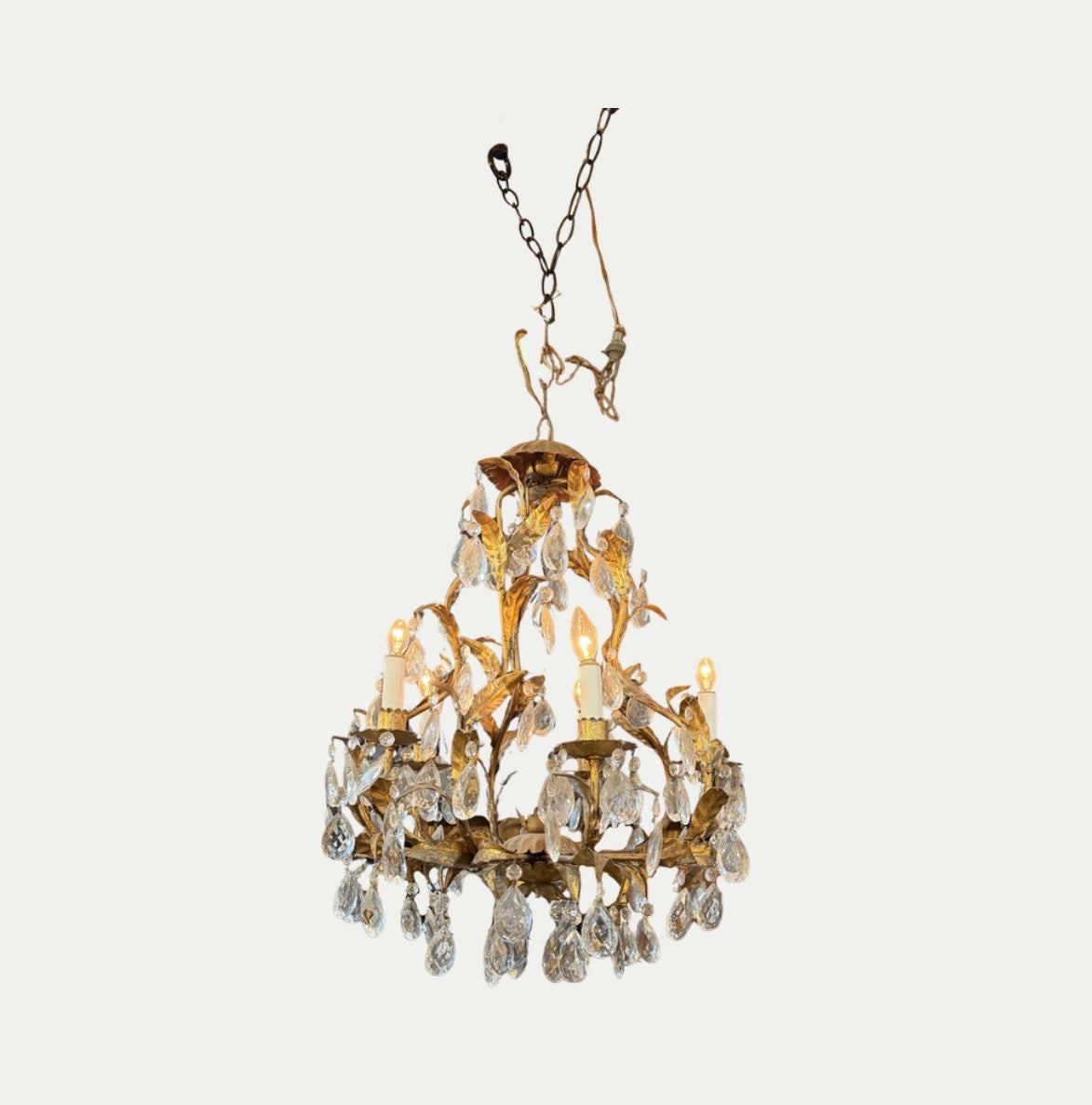 19th Century Italian Gilt Florence Style Chandelier