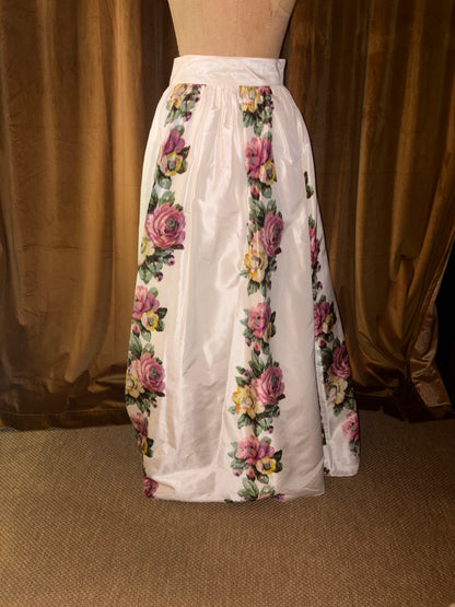 Vintage Cheta B Floral Maxi Skirt (Size 8)