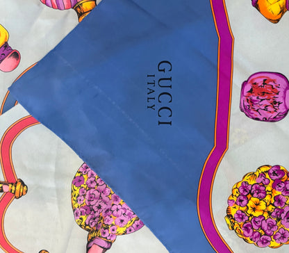 Vintage Gucci 90cm Silk Perfume Scarf