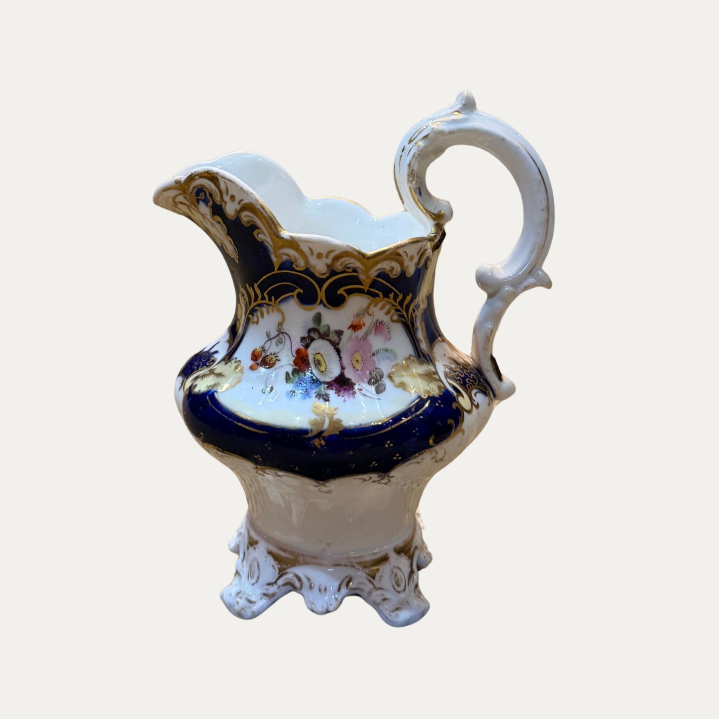 Antique 1840's Partial Tea Service Entirely Decorated with Hand Painted Enamels and Gilding