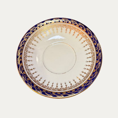 Antique Blue and Gold English Dessert Set from 1910