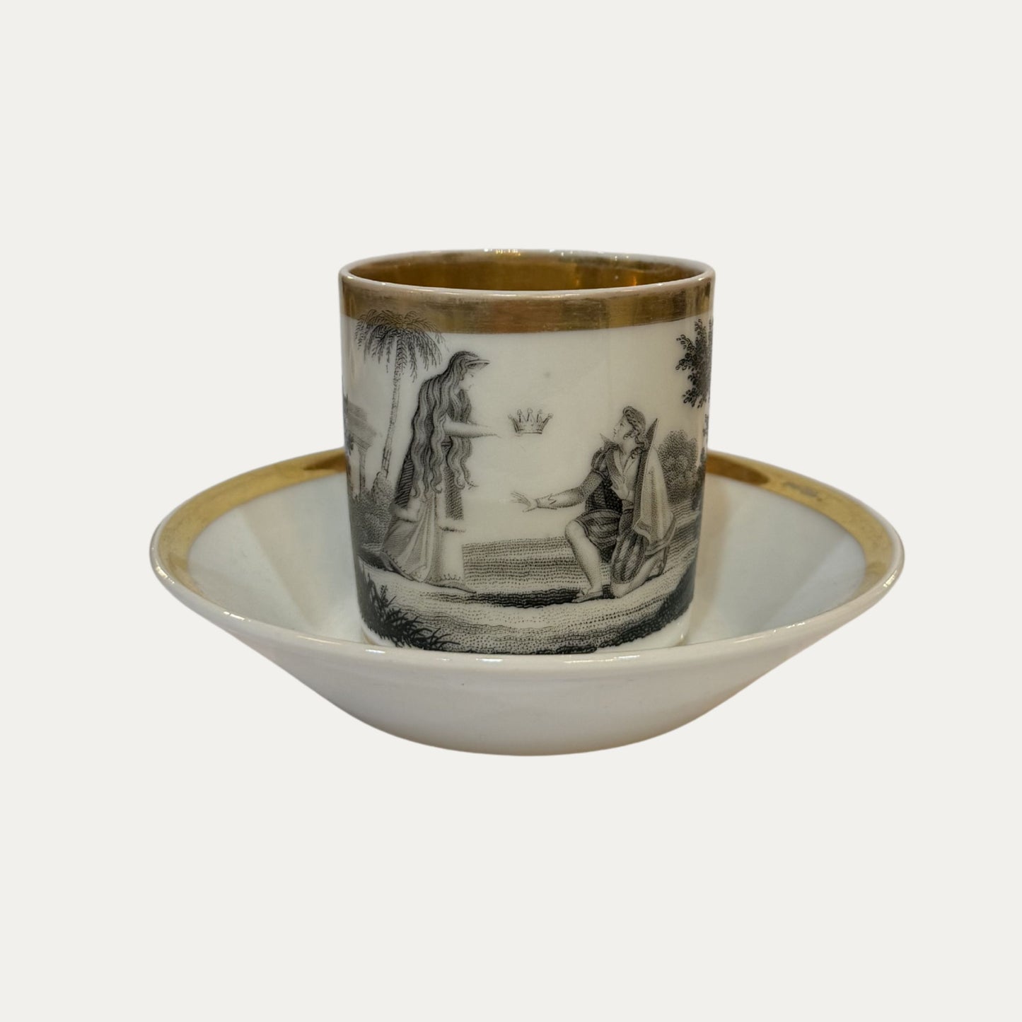 Circa 1810 Set of Six (6) French Cup and Saucer