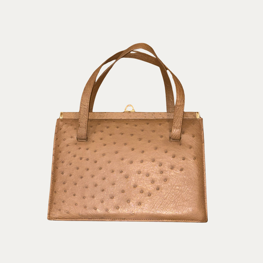 Vintage Corbeau Leather Ostrich Purse