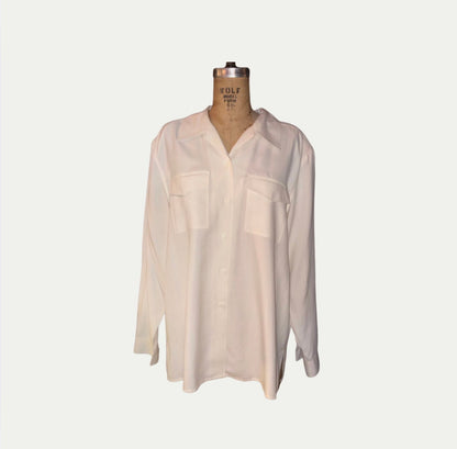 Anna And Frank Cream Silk Blouse (Size L)